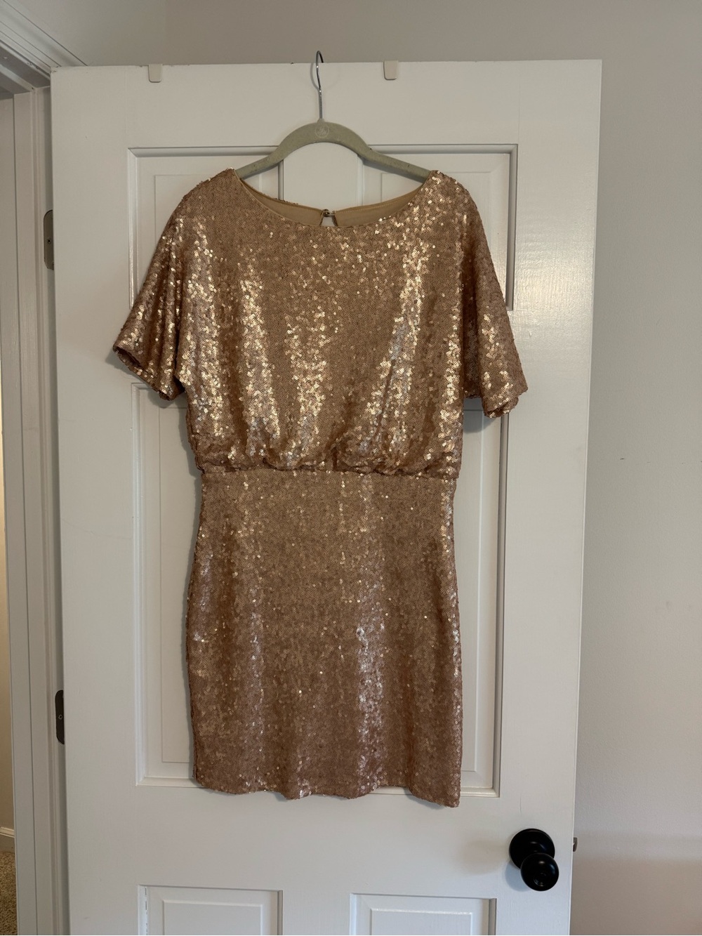 Ark & Co Rose Gold Sequin Mini Dress